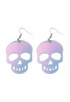 Translucent Skull Laser Color Earrings