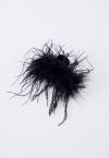 Airy Feather Hair Clip in Black