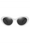 Retro Full Rim Cat-Eye Sunglasses in White