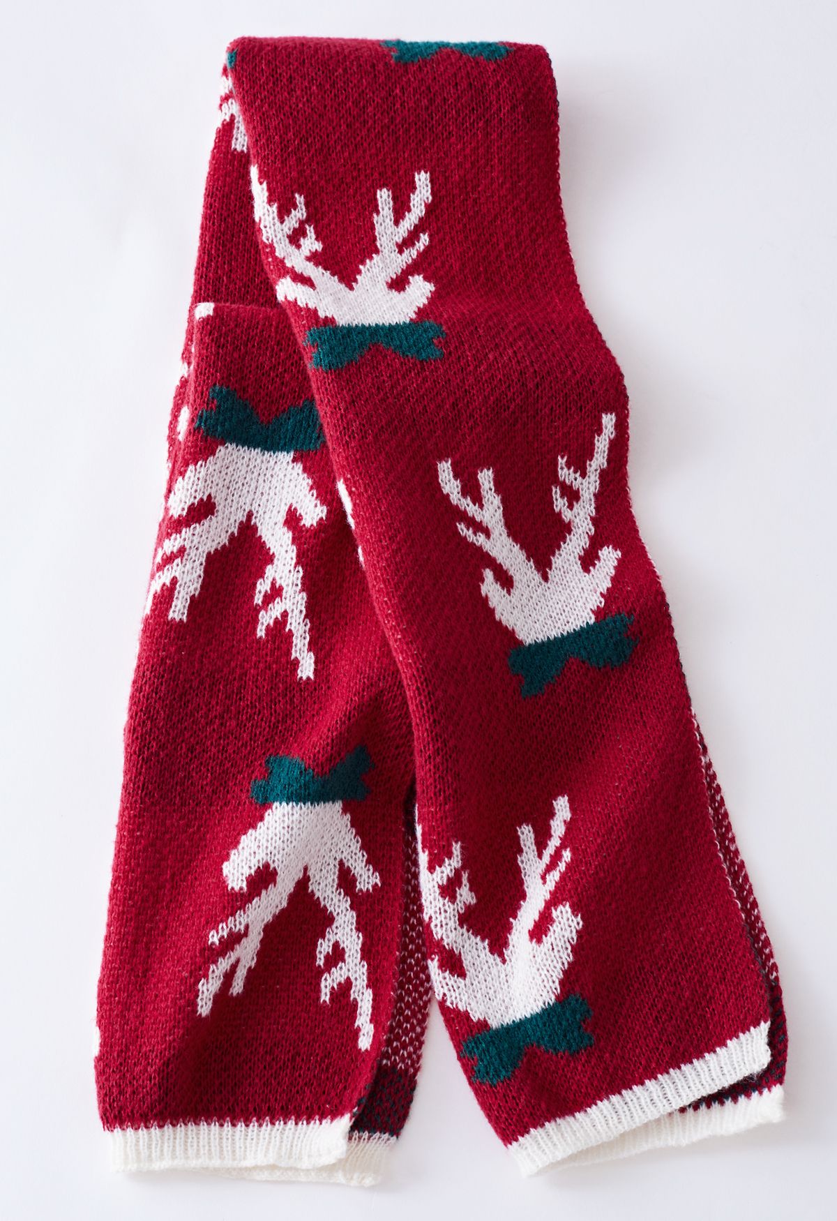 Christmas Vibe Elk Antler Knit Scarf