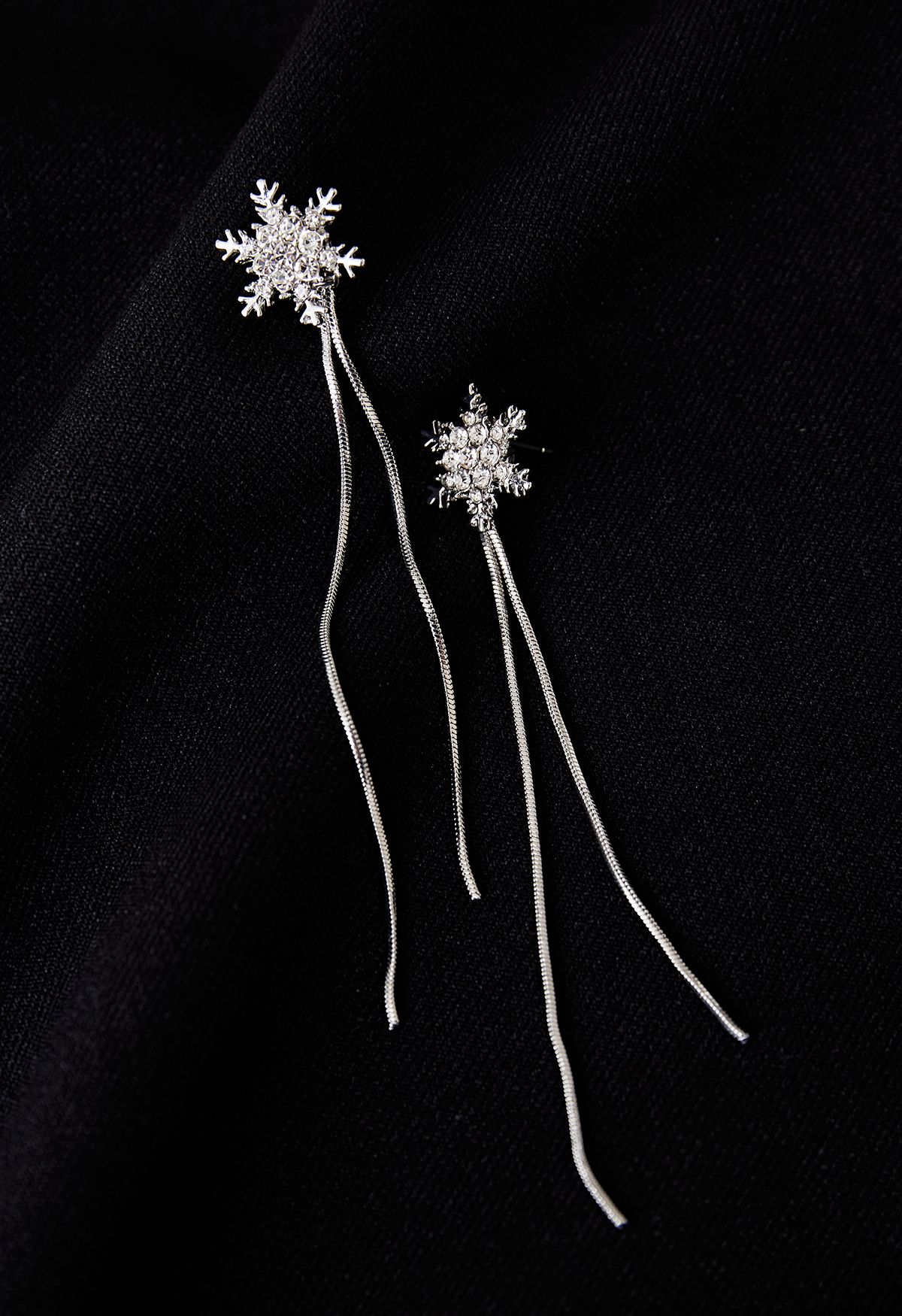 Dazzling Diamond Snowflake Drop Earrings