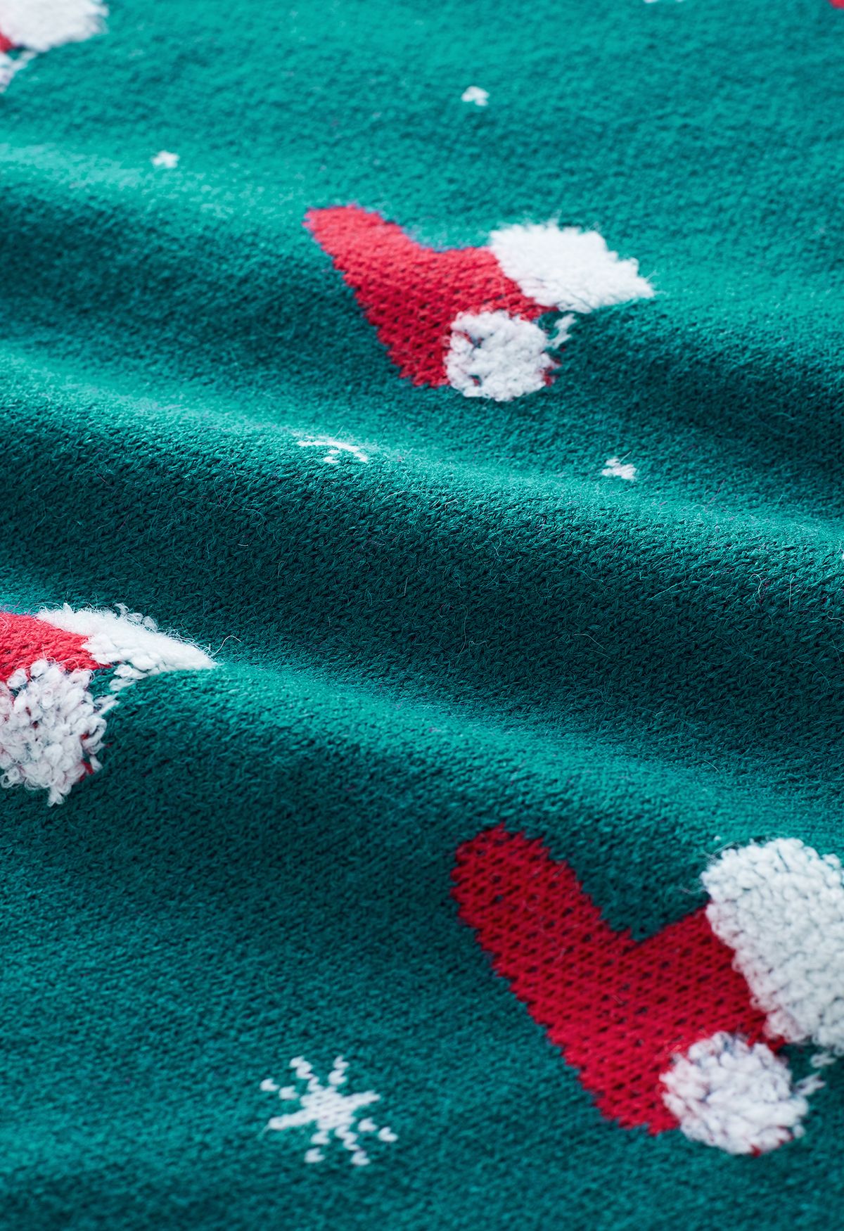 Christmas Stocking Snowflake Knit Sweater