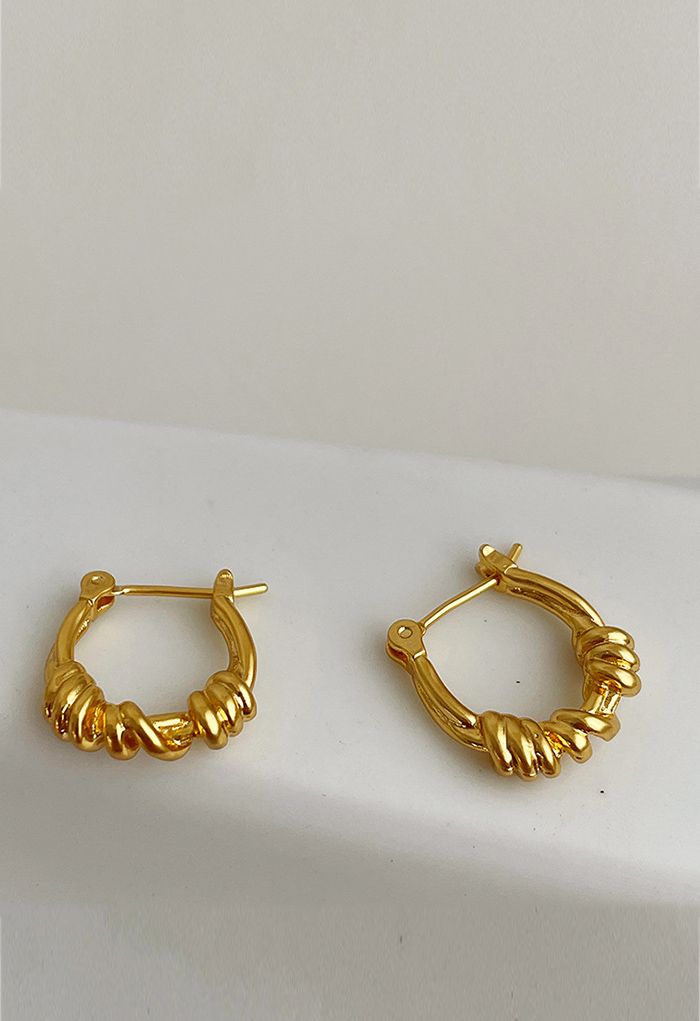 Round Shape Twined Earrings