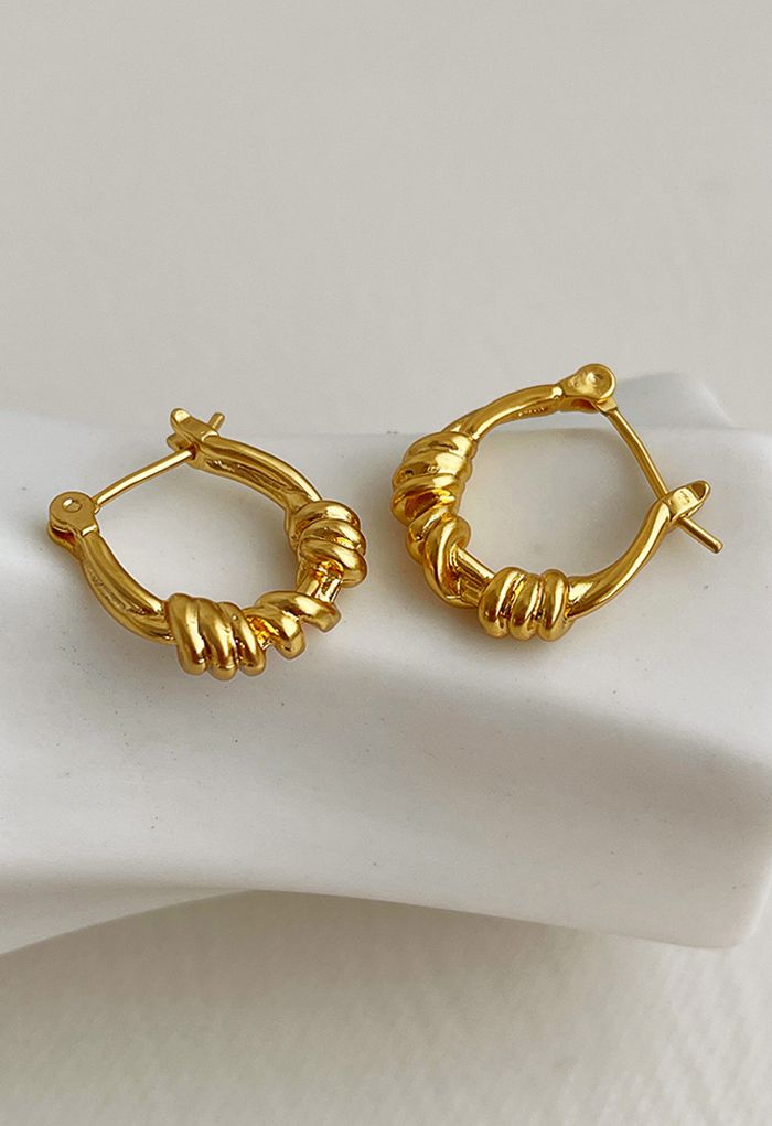 Round Shape Twined Earrings