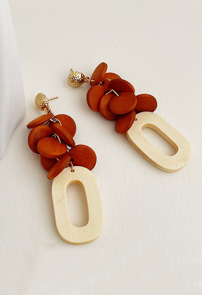 Two-Tone Hollow Out Geometric Earrings