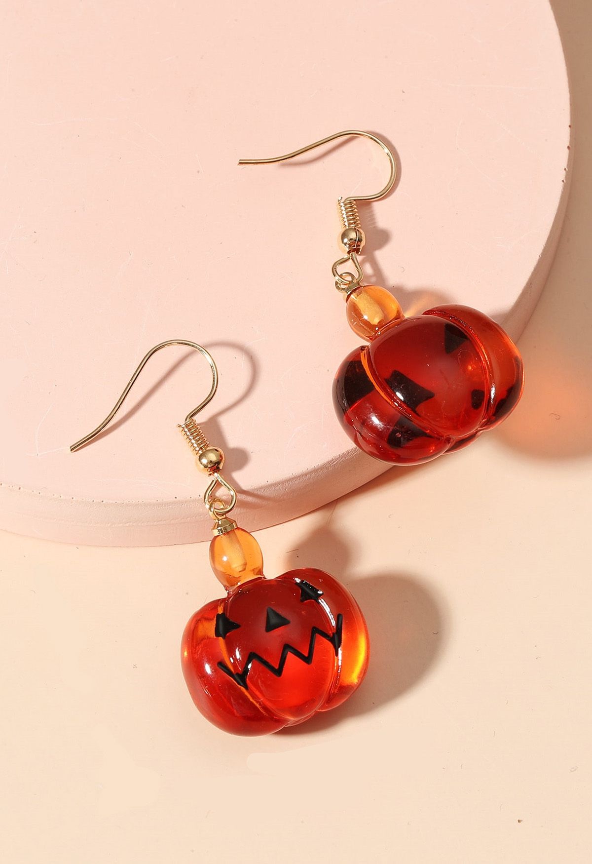 Halloween Pumpkin Resin Drop Earrings